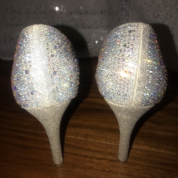 💎 Rhinestone D’orsay Pointed Toe Pumps Prom - Picture 5 of 7